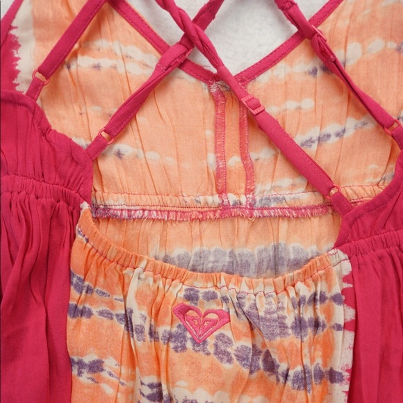 NWT Roxy XS pink criss cross maxi dress - Picture 3 of 4